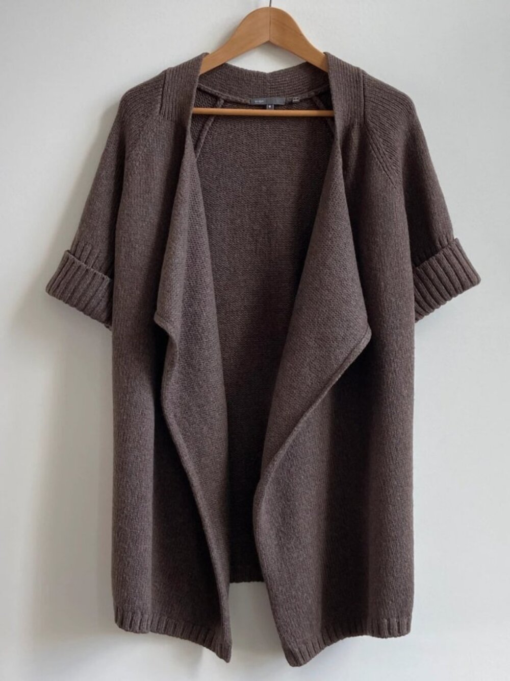 Women’s Vince Long Brown Wool Cardigan M